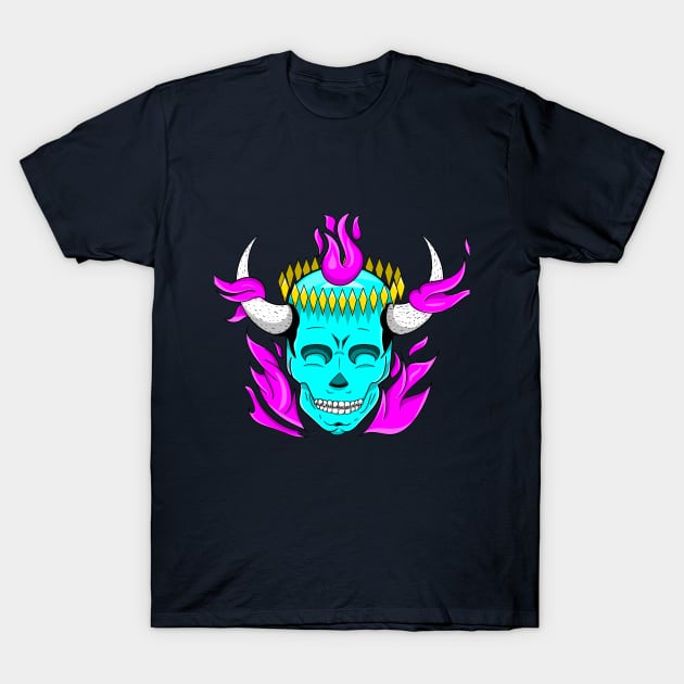 Demon King Illustration T-Shirt by v4yn